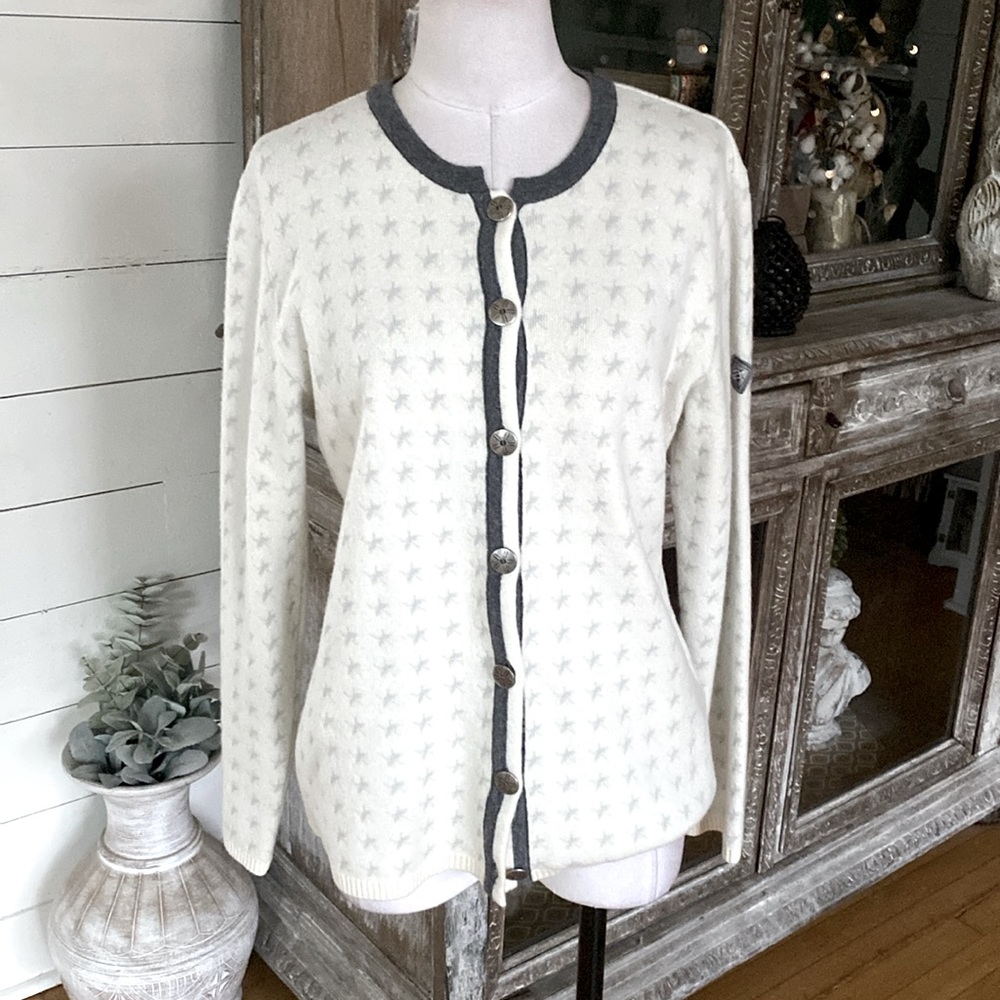 AUTARK LUXURY BUTTON CARDIGAN SWEATER 42 EXCELLENT